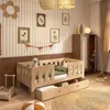 Kinderbett mit hochem Rausfallschutz und Schublade, 80x160 Produktbild-Vorschau 1