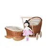 Luna Puppenwagen und Puppenwiege aus Weide mit Bettwäsche Produktbild-Vorschau 2
