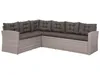 BELIANI Gartenmöbel Set Grau Rattan Sicherheitsglas Textil Produktbild-Vorschau 5