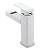 A white bathroom faucet on a white background. Produktbild-Vorschau
