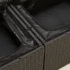 vidaXL Gartensofa mit Kissen 2-Sitzer Schwarz Poly Rattan Produktbild-Vorschau 10