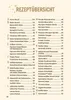 A table of contents for a recipe book, listing various cookie and dessert recipes with corresponding page numbers. Produktbild-Vorschau