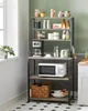 A kitchen shelf unit filled with various kitchen appliances and food items, placed in a kitchen setting. Náhled obrázku produktu