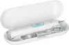 A white electric toothbrush and its accessories are neatly arranged inside an open white carrying case. Náhľad obrázku produktu