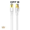 LAN Kabel Cat 8 Flach 20m Weiß – Netzwerkkabel RJ45 Produktbild-Vorschau 6