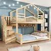 Merax Etagenbett Hausbett 90x200 & 140x200cm mit Produktbild-Vorschau 1