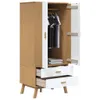 vidaXL Kleiderschrank OLDEN Weiß Braun 76,5x53x172cm Produktbild-Vorschau 5