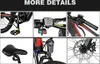 A collage of close-up images showcasing different parts of an electric bicycle. Produktbild-Vorschau
