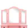 vidaXL Schminktisch-Set mit Hocker Rosa 80×69×141 cm Produktbild-Vorschau 8