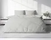 Uni Bettwäsche 200x220 cm grau Bettbezug Doppelbett Produktbild-Vorschau 2