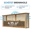 Holz Brennholzregal – 6,7 m3  – B112xL458xH199 cm - TIMBELA Produktbild-Vorschau 9
