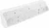 The back of a white power strip with multiple outlets. Produktbild-Vorschau