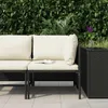 Divano angolare modulare con cuscini in poly rattan nero Anteprima dell’immagine prodotto 2