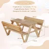 COSTWAY Kinder Picknicktisch, Kindersitzgruppe outdoor mit Produktbild-Vorschau 3