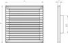 Technical drawing of a ventilation grille with dimensions. Produktbild-Vorschau