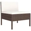 12-tlg. Garten-Lounge-Set mit Auflagen Poly Rattan Braun Produktbild-Vorschau 6