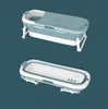Faltbare Silikonbadewanne Blau Tragbares Bad Home SPA 152cm Produktbild-Vorschau 13