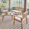 sweeek - Gartenmöbelset für 4 Personen, aus Holz mit Produktbild-Vorschau 3