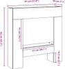 vidaXL Cornice per caminetto bianca 81x18x82 cm materiale a Anteprima dell’immagine prodotto 7