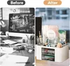 Schreibtisch Organizer, 5 Fächer Plastik Tisch Organizer Produktbild-Vorschau 4