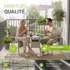 Juskys Polyrattan Gartentisch Yoro rund - wetterfest Ø 60 Produktbild-Vorschau 7