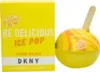 A product box and a perfume bottle shaped like an ice pop. Produktbild-Vorschau