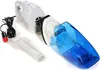 A white and blue handheld car vacuum cleaner with its accessories, laid out on a white background. Náhled obrázku produktu