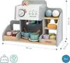 A wooden toy coffee and ice cream bar with accessories. Anteprima dell’immagine prodotto