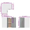 vidaXL Eck-Hängeschrank Lyon Grau Sonoma 57x57x60 cm Produktbild-Vorschau 8