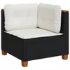 6-tlg. Garten-Sofagarnitur mit Kissen Schwarz Poly Rattan Produktbild-Vorschau 5