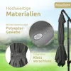 deluxe4home® Sonnenschirm Ø270 cm Anthrazit I Ampelschirm Produktbild-Vorschau 3