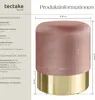 tectake® Sitzhocker mit Stauraum Sarina in Samtoptik Produktbild-Vorschau 5