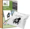 A product box for vacuum cleaner bags, with a vacuum cleaner bag shown in the foreground. Produktbild-Vorschau