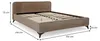 Polsterbett LAVORO Einzelbett 140x200, greige - Bett mit Produktbild-Vorschau 12