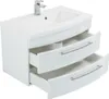 Badmöbel Luna 80 mit runder Front weiss hochglanz Produktbild-Vorschau 4