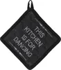 Topflappen - Schwarz - Grau - Baumwolle - 20 x 20 cm Produktbild-Vorschau 1