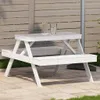 vidaXL Picknicktisch 105x134x75 cm Massivholz Kiefer Produktbild-Vorschau 2