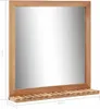 vidaXL Lustro łazienkowe 60×12×62 cm orzech lite drewno Podgląd zdjęcia produktu 6