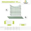 Ogrodzenie do stawu z łukiem dolnym – ok. 390 x 52,5 cm – Podgląd zdjęcia produktu 2
