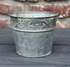 Blumentopf aus Zink, Shabby Chic Stil, 11 cm Höhe, 13 cm Produktbild-Vorschau 4
