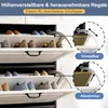 Schuhkommode mit drehbarem Schuhschrank in Weiß+Schwarz – 3 Produktbild-Vorschau 5