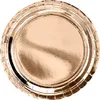 6 piatti di carta rotondi in oro rosa, lucidi, 23cm Anteprima dell’immagine prodotto 1