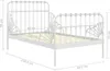 vidaXL Výsuvná posteľ biela kovová 80x130/200 cm Náhľad obrázku produktu 6