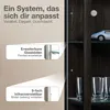 K-Möbel Glasvitrine stehend in Schwarz (176x37x33 cm) mit 4 Produktbild-Vorschau 5