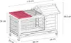 FLAMINGO Kaninchenstall Honey Rustic 115x55x64,5 cm Grau Produktbild-Vorschau 2