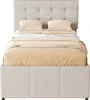 okwish Letto imbottito 90x200 cm, letto matrimoniale, letto Anteprima dell’immagine prodotto 13
