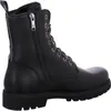 A black leather boot is shown from the side. Voir les images du produit