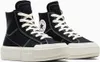 A pair of black Converse Chuck Taylor All Star Cruise high-top sneakers with white laces and thick white soles, shown against a white background. Produktbild-Vorschau