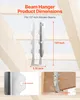 Vevor 50 Szt Wieszak Do Belek 40X38X199 Mm Łącznik Drewna Podgląd zdjęcia produktu 2