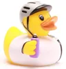 Badeente Radrennfahrer weiß Vinyl 8 cm Produktbild-Vorschau 5